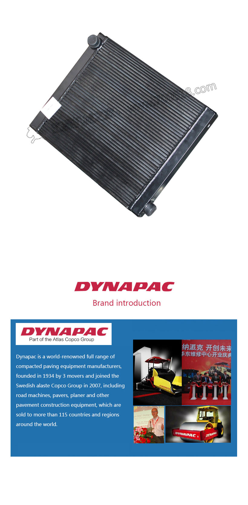 Dynapac CC622 Engine water tank