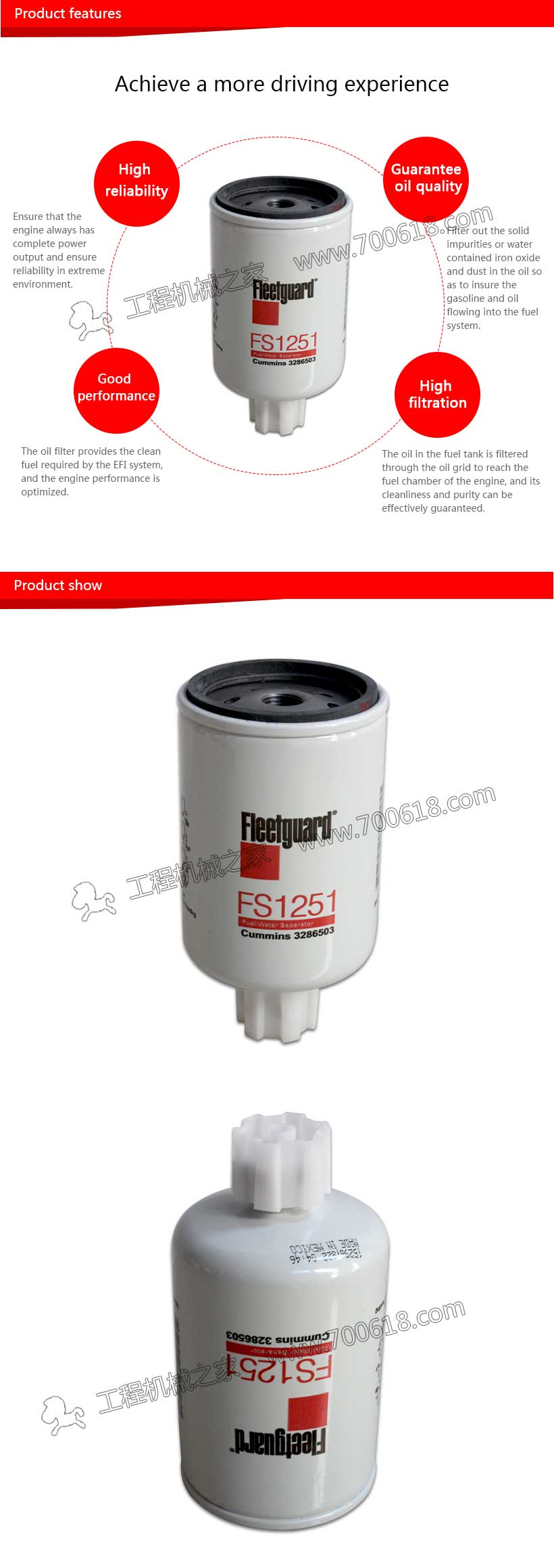 Fleetguard  Fuel Filter FS1251