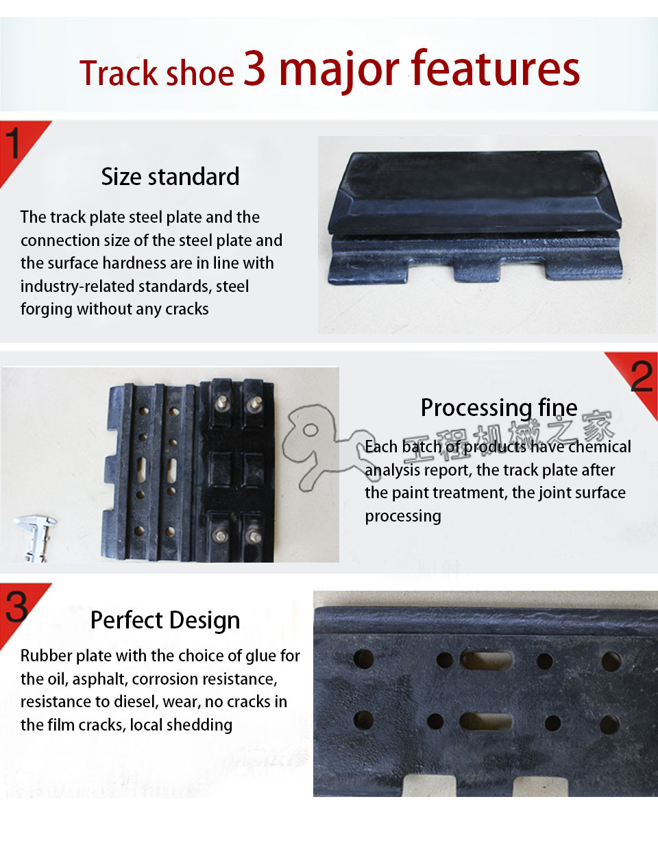 ABG325 Rubber track pads with bolt on