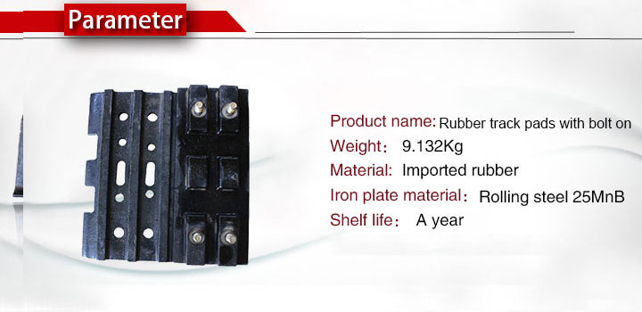   SUPER1800DE Rubber track pads with bolt on