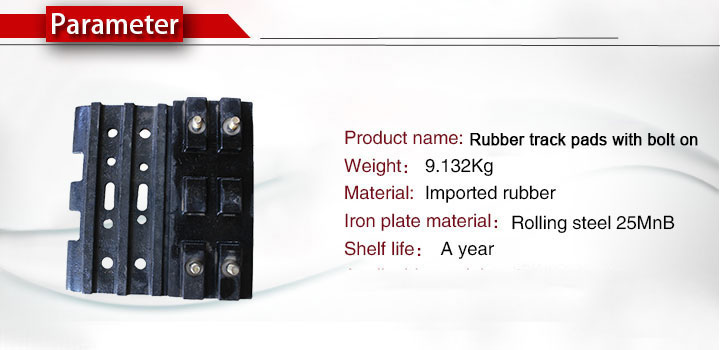   SUPER2100-2 Rubber track pads with bolt on  