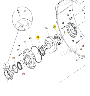 XCMG road roller vibration bearing part number 800511294