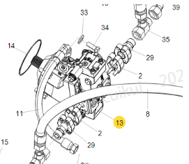 XCMG road roller rear wheel walking motor part number 803078292