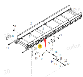 XCMG paver scraper chain assembly part number 200102477