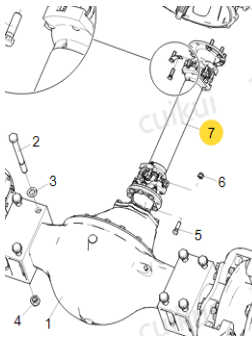 XCMG paver zero drive shaft assembly part number 800359894