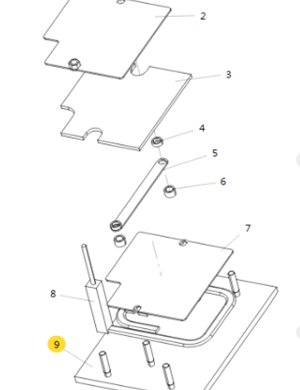 XCMG paver left 0.25m welded bottom plate part number 201321296