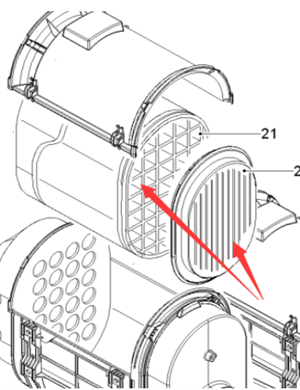  Regenerator 2185463 Air Filter Outer Core Inner Core Applicable Part Number 2185460