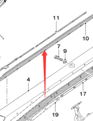 The rubber edge seal part number of  milling machine conveyor belt is 2103394