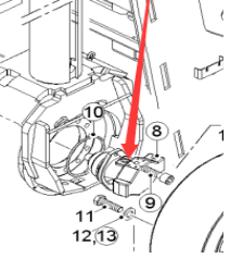  milling machine rear wheel travel motor part number 2065900