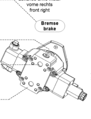  milling machine traveling motor part number 2477652