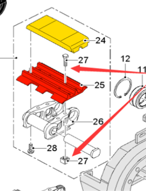  milling machine track shoe bolt part number 1861