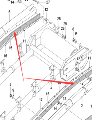  milling machine primary rubber deflector part number 2103391