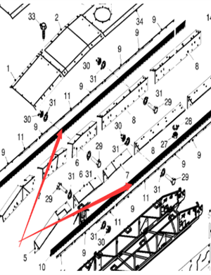  milling machine secondary rubber deflector part number 113567