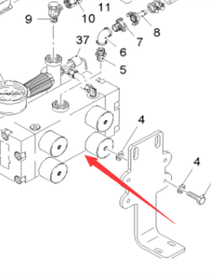  road milling machine high-pressure cleaning pump assembly part number 155615