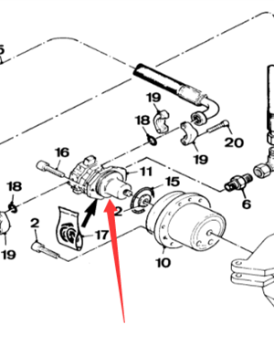  milling machine front wheel traveling motor part number 90051