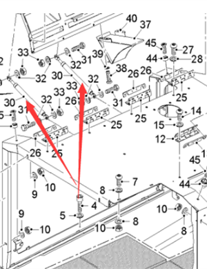  milling machine side cover gas spring part number 2218861