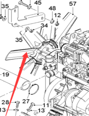  milling machine engine fan part number 2124571