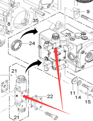  milling machine travel pump solenoid valve assembly part number 138916