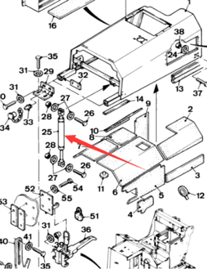  milling machine side cover gas spring part number 73601