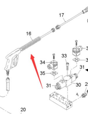  Pavement Milling Machine Cleaning High Pressure Water Gun Part No. 163262