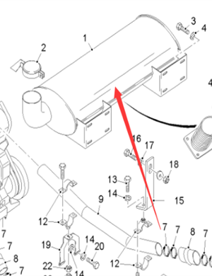  Pavement Milling Machine Silencer Part Number 139352