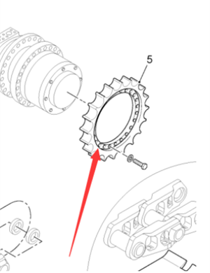  Pavement Milling Machine Travel Drive Gear W4 Part No. 41346