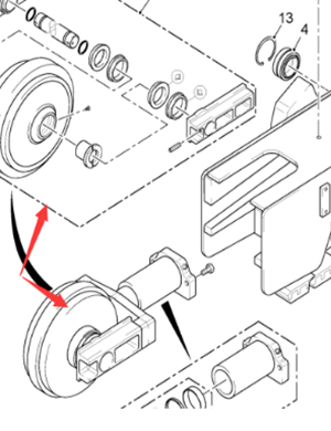  Pavement Milling Machine Front Driven Wheel Part No. 73749