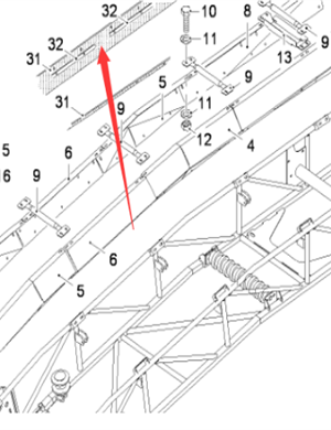  Pavement Milling Machine Rubber Deflector Part Number 80655