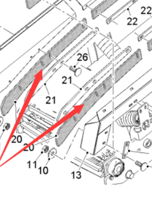  Pavement Milling Machine Primary Rubber Deflector Part Number 90105