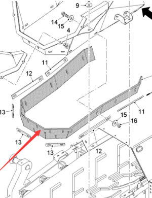  Pavement Milling Machine Secondary Rubber Deflector Part Number 2406252