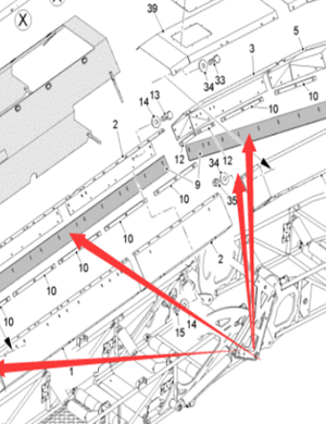  Pavement Milling Machine Secondary Rubber Deflector Part No. 2417220