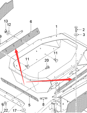  Pavement Milling Machine Secondary Rubber Deflector Part Number 2123671