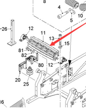  Pavement Milling Machine Primary Turnback Roll Part Number 190357