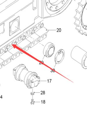  Pavement Milling Machine Traveling Chain Rail Assembly Part No. 108750