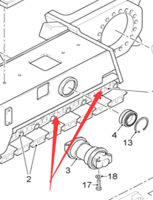  Pavement Milling Machine Traveling Chain Rail Assembly Part No. 191688