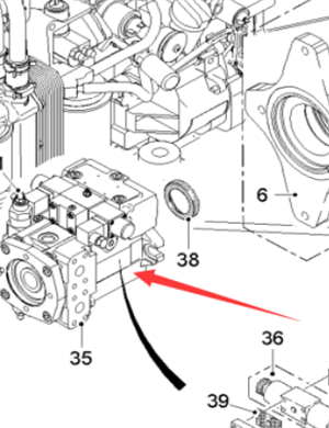  Pavement Milling Machine Travel Hydraulic Pump Part Number 186601