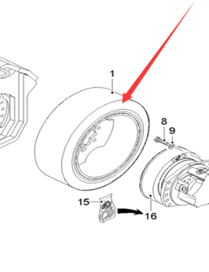  Pavement Milling Machine Milling Machine Rear Wheel Part Number 180719