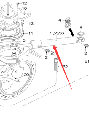  Pavement Milling Machine Steering Cylinder Part Number 53219