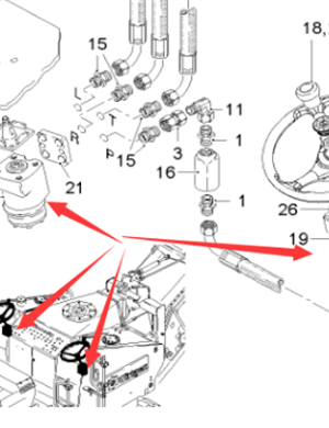  Pavement Milling Machine Steering Machine Part Number 16845