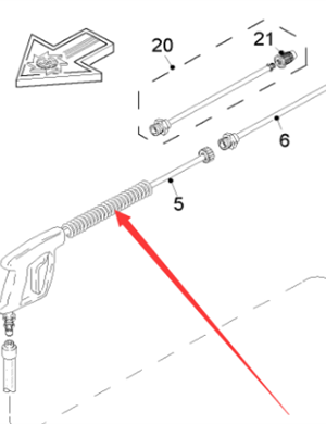  Pavement Milling Machine High Pressure Cleaning Gun Part Number 163263