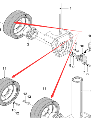  Pavement Milling Machine Solid Tire Assembly Part Number 125782