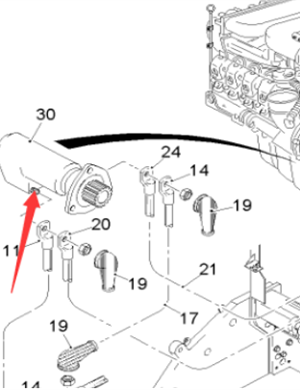  Pavement Milling Machine 24V DC Starter Part Number 43124