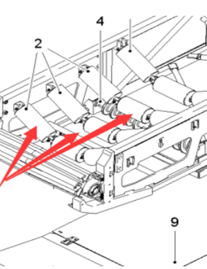  road milling machine conveyor belt support roller part number 129678