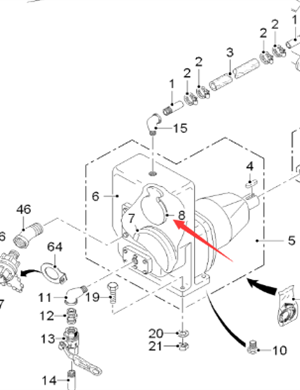  road milling machine, vulcanized rubber sealing gasket, part number 21041