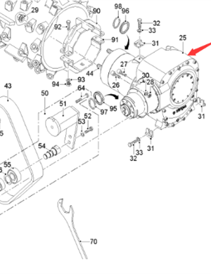  road milling machine milling drum clutch assembly part number 2086584