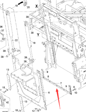  Road Milling Machine Tailgate Scraper Repair Kit Part Number 2215148