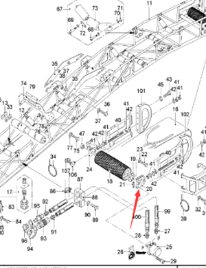  road milling machine limit seat part number 43994