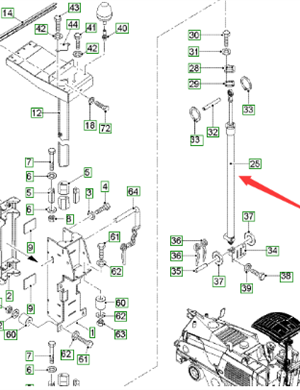  Road Milling Machine Ceiling Cylinder Part Number 2056539