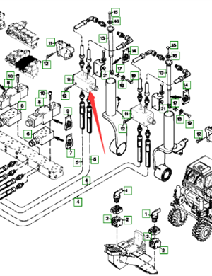  road milling machine one-way valve part number 2624