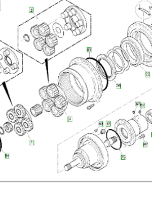  road milling machine, drum reducer, bearing part number 25108